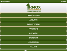 Tablet Screenshot of knoxorthopaedics.com